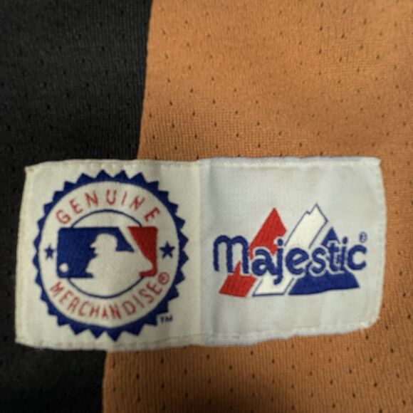 Vintage Majestic San Francisco Giants Jersey 2XL Made USA Black Orange MLB SF - Picture 3 of 12